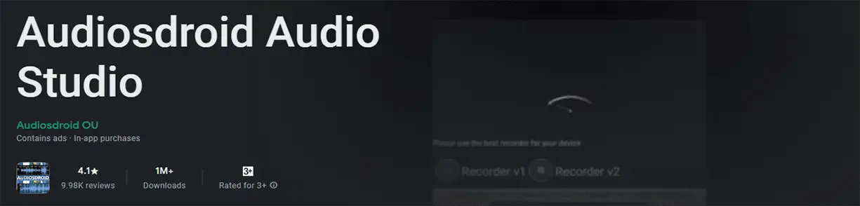 Aplikasi Pemotong Lagu AudioDroid Audio Mix Studio