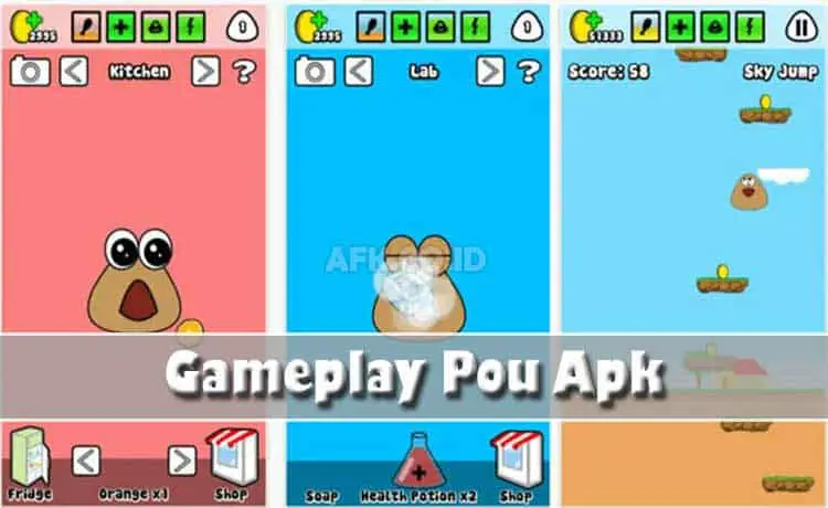 Gameplay Pou Apk