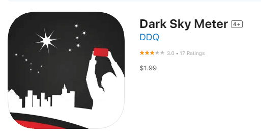 Tampilan Dark Sky Meter di IOS Store