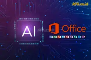 Gambar AI dengan logo Microsoft Office