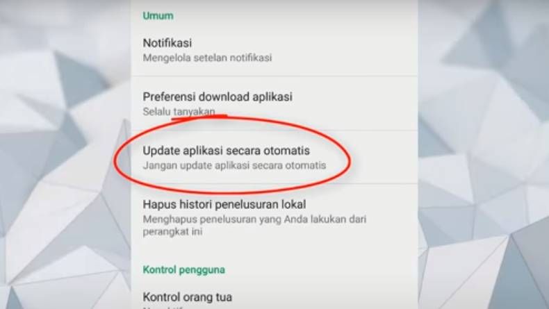 Mematikan Update Sistem di Android