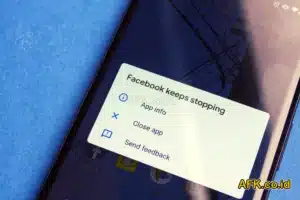 Ilustrasi aplikasi facebook crash di android