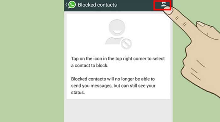 ilustrasi tombol blokir di whatsapp