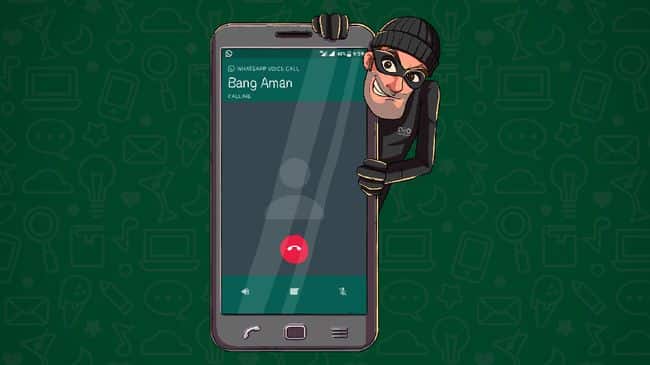 ilustrasi whatsapp di telefon orang tidak dikenal