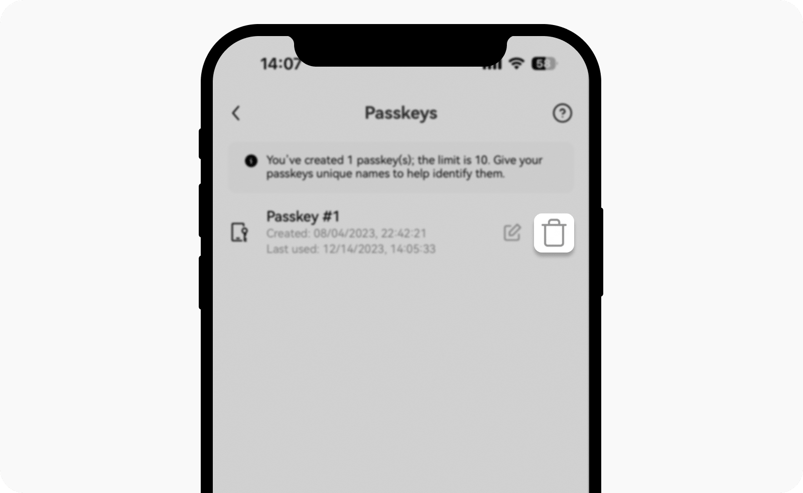 ilustrasi fitur passkey aplikasi x