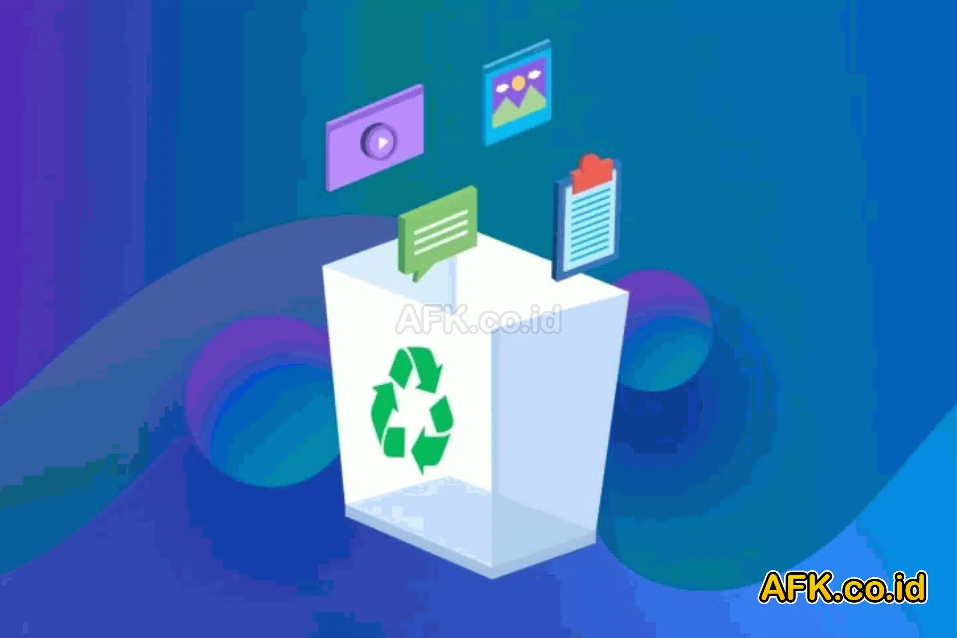 gambar recycle bin untuk ilustrasi 3 file yang membuat hp